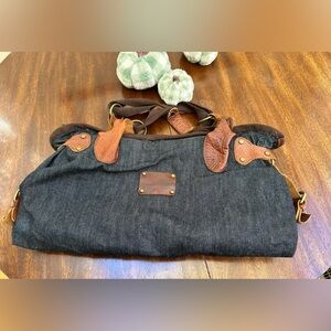 Lionel Denim & Leather Purse
